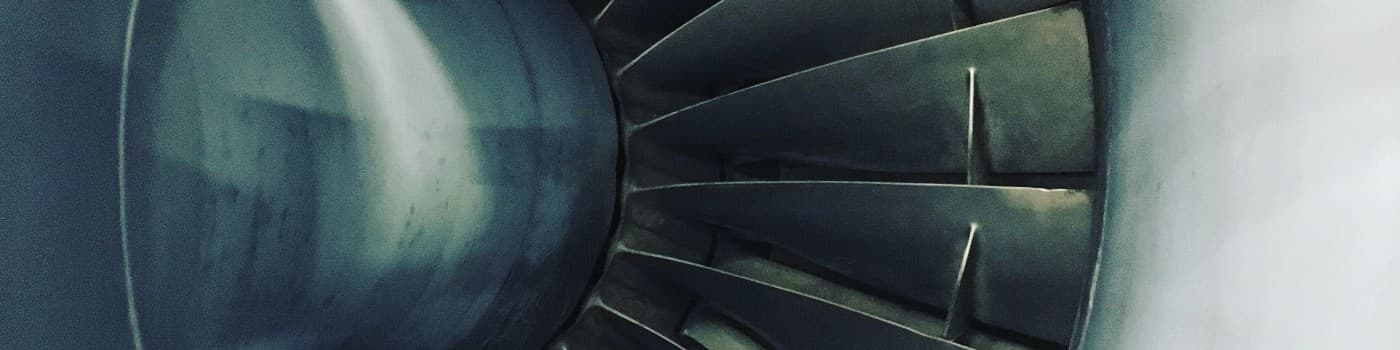 Banner background showing Harrier Jump Jet fan blades, representing engineering excellence